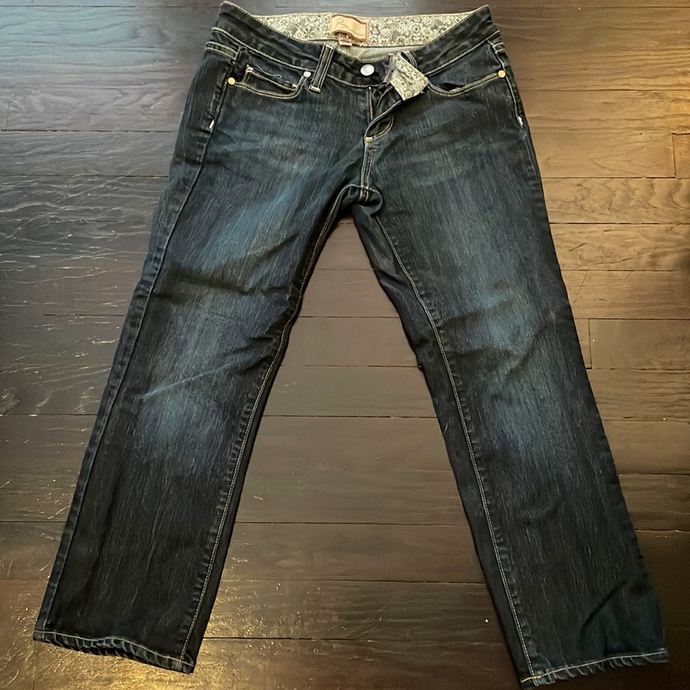 Paige Dark Denim Crop Jean
